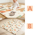 Baby Crawling Mat Foldable, 78x58 Inch Large Padded Play Mat for Babies Early Crawling Stage, Soft Non-Slip Infant Floor Mat for Nursery Living Room, Fox Design