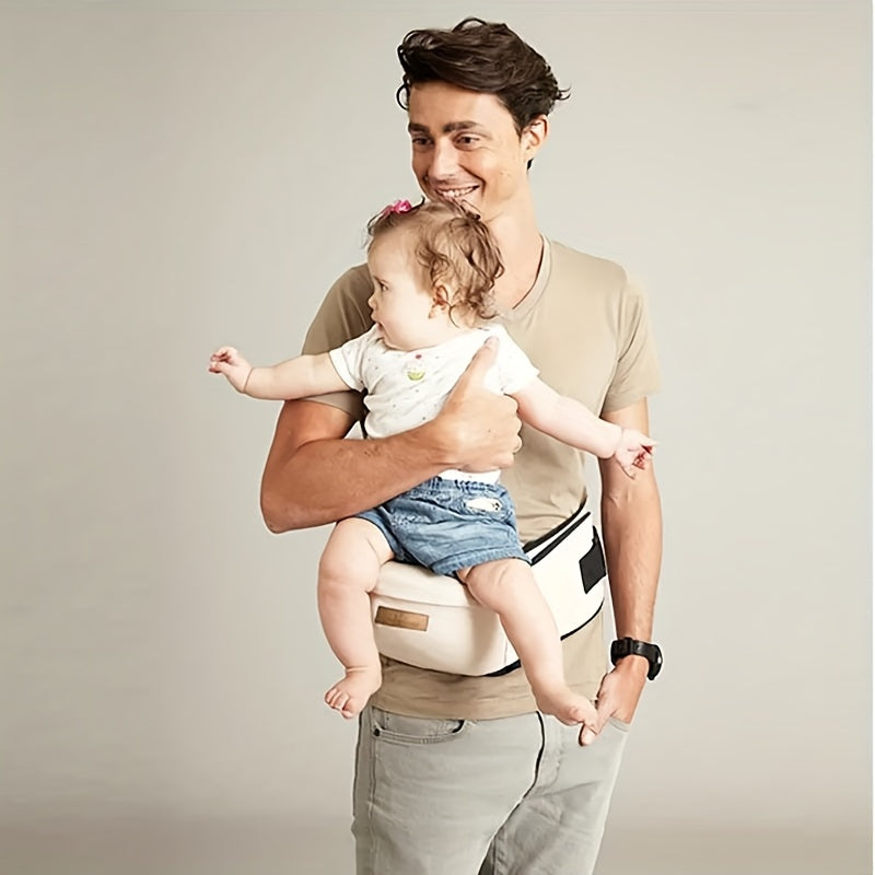 Baby Hip Seat Carrier & Waist Stool, Ergonomic 45-Degree Slope Hands-Free Baby Seat for Outings & Daily Use, 7 Colors Including Orange Navy Black & Grey