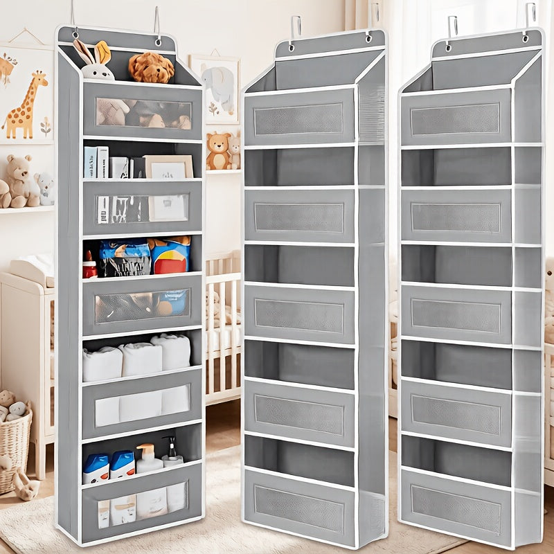 5-Tier Over Door Hanging Storage Rack Organizer for Kitchen Bathroom Bedroom Closet Pantry – Space Saving Shelf