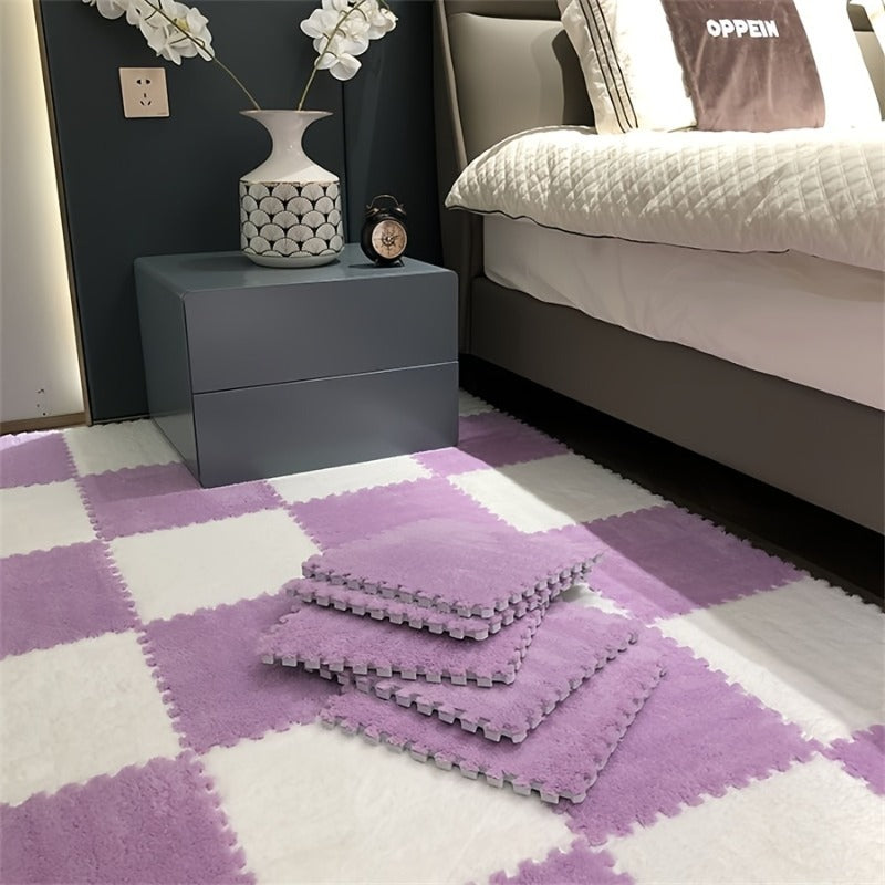 Interlocking Floor Mat Tiles 40 Piece 11.8x11.8" – Non-Slip EVA Snap-Together Flooring for Living Room Kitchen Bathroom Home Office Commercial Spaces