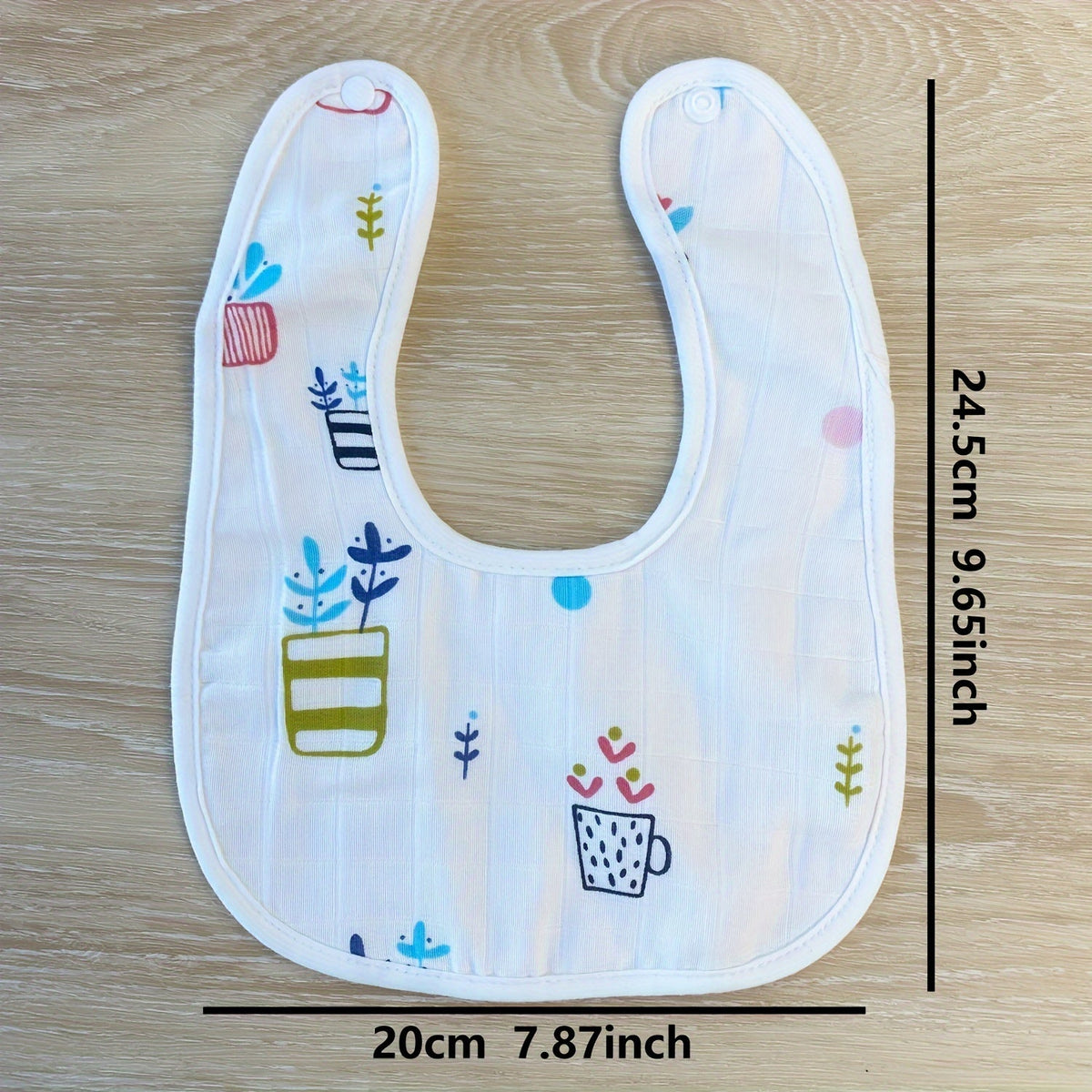 10-Piece Random Floral Pattern Gauze Baby Drool Bibs, Soft Muslin Feeding Bibs with Cute Floral Design for Infant Girls & Boys, Random Pattern Assortment