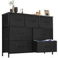 Fabric Drawer Storage Tower with Wooden Top - 4, 5, 7 & 8 Drawer Options - Wardrobe, Entryway & Living Room Organizer - Black, Gray, White & Brown