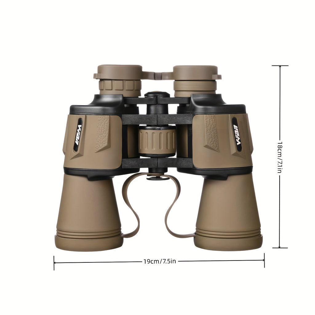 High-Definition 10x50 Binoculars - 50mm Lens - Bird Watching, Concerts, Hunting & Fishing - Durable ABS - Black, Green & Khaki