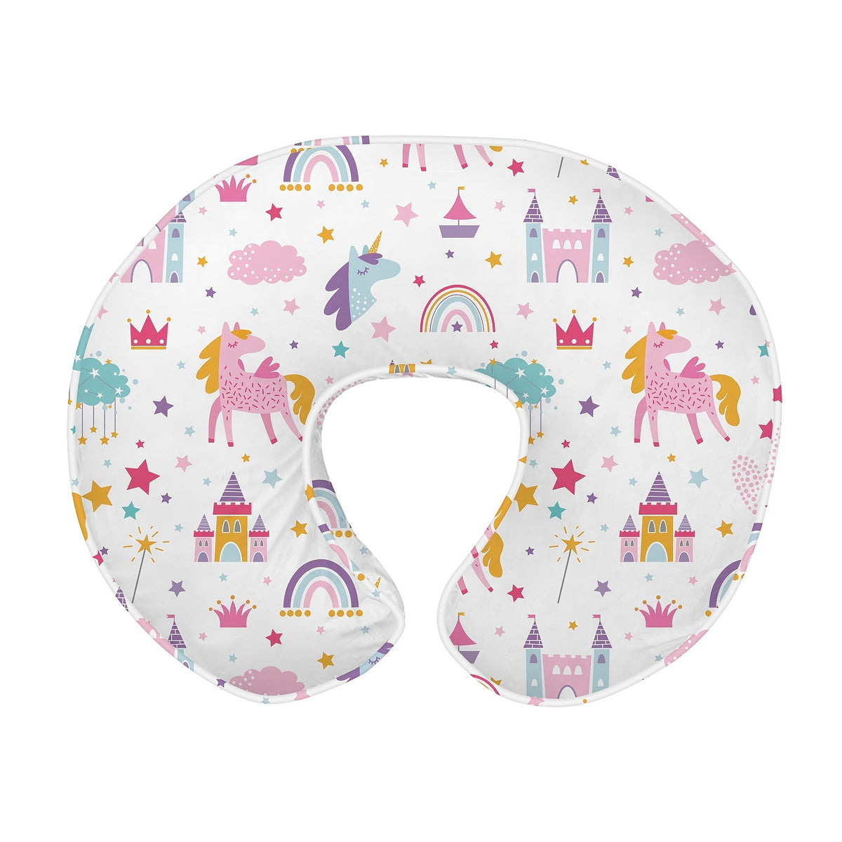 Ergonomic Nursing Pillow Breastfeeding Pillow with Cover Breathable Filling Bottle and Breastfeeding Support 0-12 Months Travel Cushion – 9 Designs