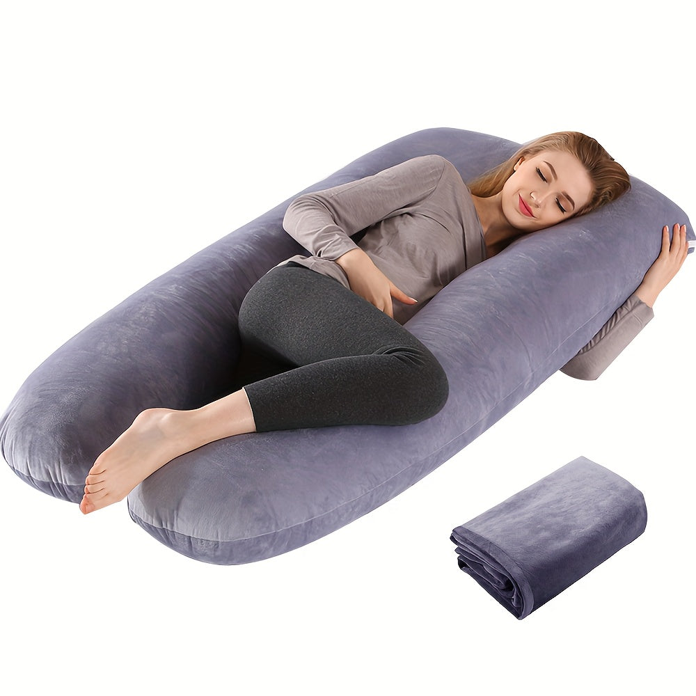 Multi-Functional Sleep Support Pillow for Back Legs & Belly, Soft Comfortable Body Companion Pillow with Cooling Fabric Options, Multiple Colors Including Grey Green Purple Pink Black & Blue
